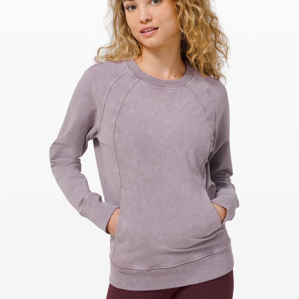 Lululemon Scuba Crew Washed Lunar Rock